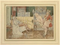 Watercolor, French Scene, sgd. Charles Spicer.