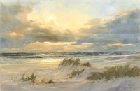 Edgar Freyberg Beach Scene / Dunes Painting.