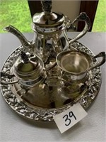 NICE SILVERPLATE TEA SET