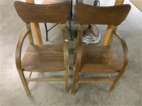 2 CHILD SIZE WOODEN CHAIRS