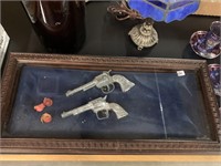 2 VINTAGE CAP GUNS IN CASE