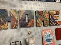 "HOME" METAL LETTERS- EACH 20 INCHES TALL