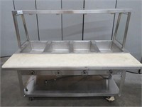 DUKE S/S 5' HOT FOOD 4 WELL STEAM TABLE E304-M