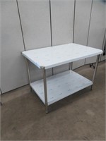 NEW 4' S/S 2 TIER WORK TABLE 4' X 30"