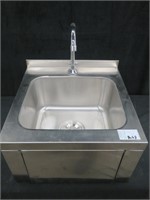 NEW S/S WALL MOUNT HAND SINK W TAP & KNEE CONTROL