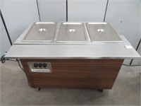 VOLLRATH 3 WELL PORTABLE HOT FOOD TABLE