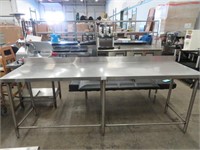 APPROX. 8' S/S WORK COUNTER / TABLE 96" X 27"