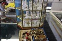 Display Case With Mini Figures &