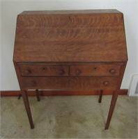 Vintage Oak Slant Writing Desk-28"Lx38"Hx14 1/2"W