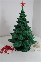 Ceramic Lighted Christmas Musical Tree w/Bulbs