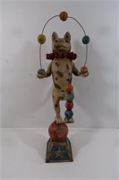 Vintage Christopher Blake Folk Art Juggling Cat