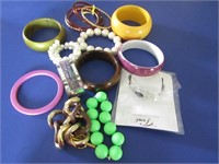 Costume Jewelry-Bracelets w/Jewelry Box