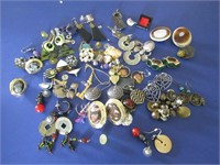 Costume Jewelry-Assorted Earrings, mostly matches