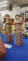 PAIR OF ARTISAN MADE AND SIGNED RUSSIAN DOLLS
