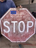 Antique Ceramic STOP sign