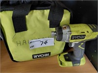 Ryobi RCD1802 Drill, 2 Battery, Charger, Carry Bag