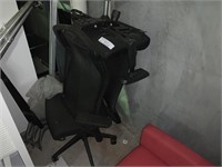 2 Black Fabric Swivel Base Office Chairs