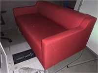 Red Fabric 2 Seat Reception Lounge