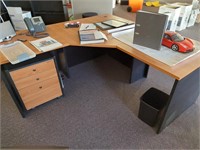 L Shaped Desk with 2 x 3 Drawer Pedestals