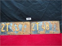 Vintage Distressed California License Plates