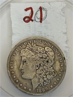 1889 U.S. Morgan $1 Silver Dollar Coin