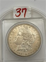 1881 U.S. Morgan Silver $1 Dollar Coin