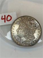 1881 U.S. Morgan Silver $1 Dollar Coin
