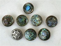 Sterling & Abalone Buttons