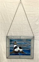 Lighthouse Stained Glass Panel