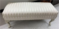 Upholstered Bench with Cabriole Legs