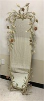 Wrought Iron Floral Framed Mirror- 5' tall