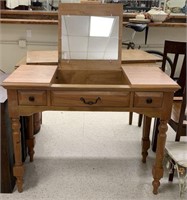 2-Drawer Vanity with Lifting Mirrored Top