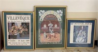 Framed French Theme Event Posters