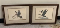 Louis Raymer Framed Bird & Duck Prints