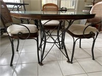 Kitchen Table w/ 4 Cane Back Chairs