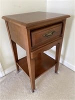 Small Wood Table with Drawer