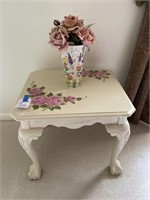 Painted Table with Roses, Vase