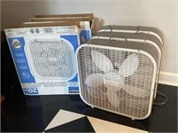 3  - 20 inch Box Fans in Boxes