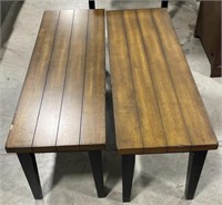 (L) 2 Wood Coffee Tables. 46” x 18-1/2” x 16”
