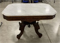 (Q) Victorian Style Marble Top Table.