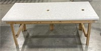 (Q) Wood Base Counter Top Piece. 59” x 24” x 26”