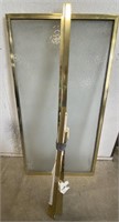 (H) Brass Shower Doors and Parts. 57” x 30”