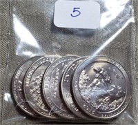 All Five 2016S MS65 Uncirculated National Park