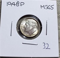 1948P Roosevelt Dime MS65