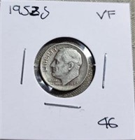 1952S Roosevelt Dime VF