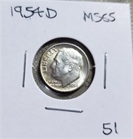 1954D Roosevelt Dime MS65