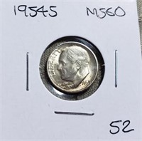 1954S Roosevelt Dime MS60