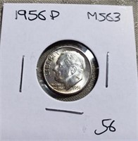 1956P Roosevelt Dime MS63