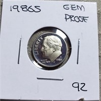 1986S  Roosevelt Dime Gem Proof