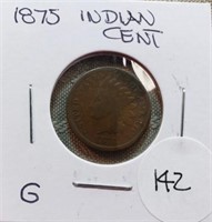 1875  Indian Head Cent G
